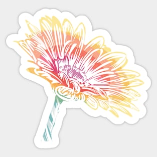Blooming Daisy Abstract Sticker